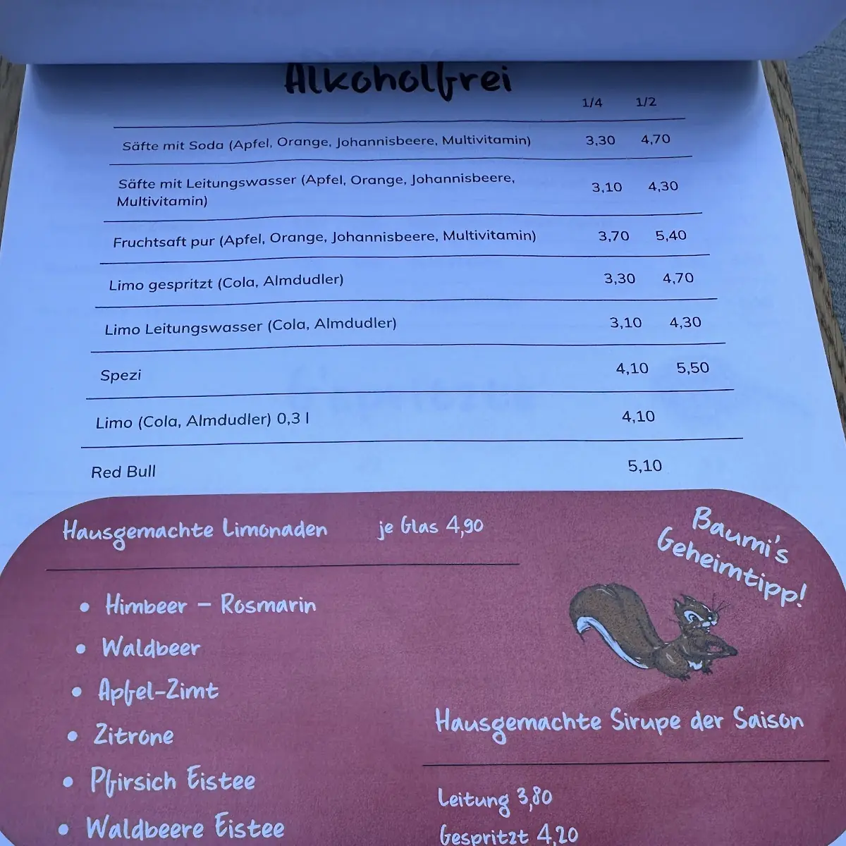 Speisekarte photo 1