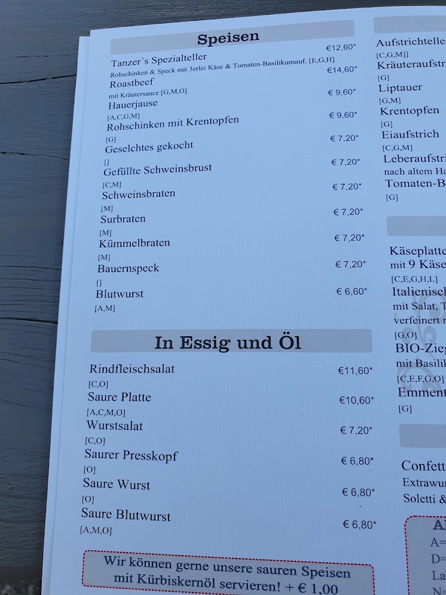 Speisekarte photo 1