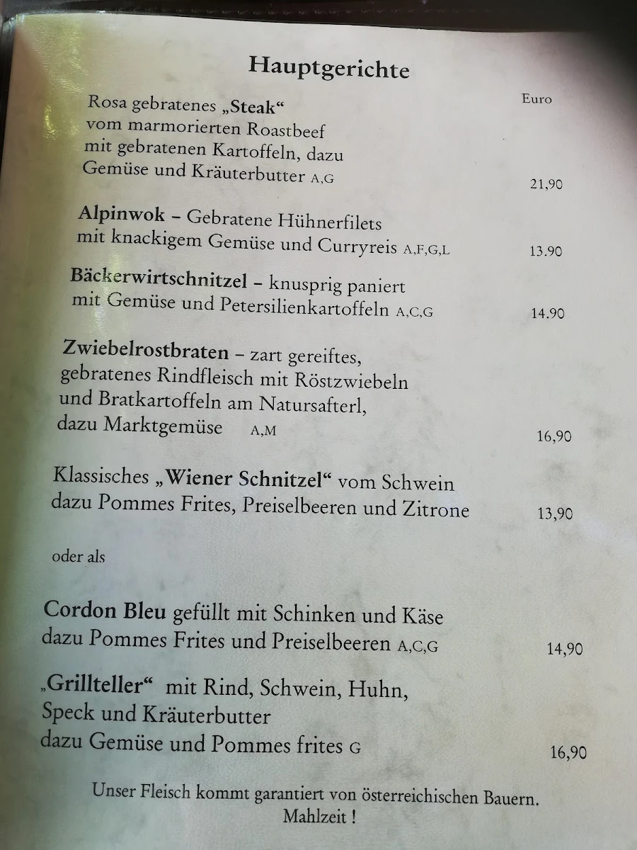 Speisekarte photo 2