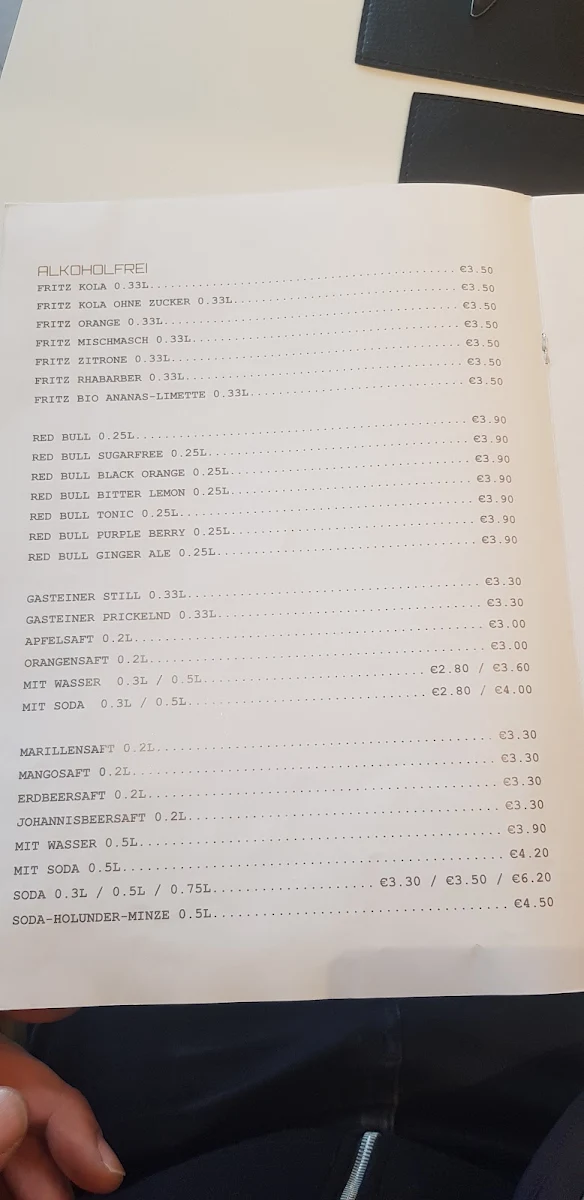 Speisekarte, Burger Lounge