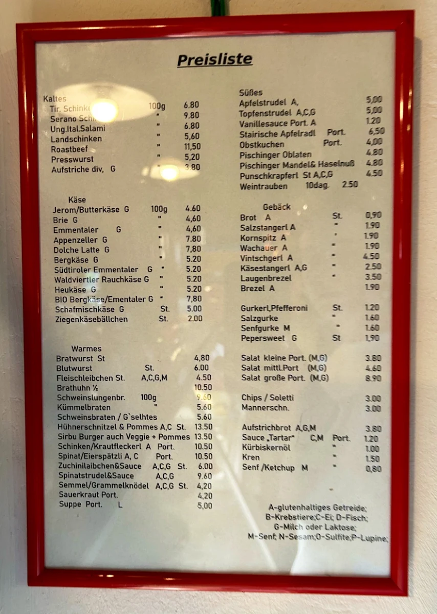Speisekarte photo 2