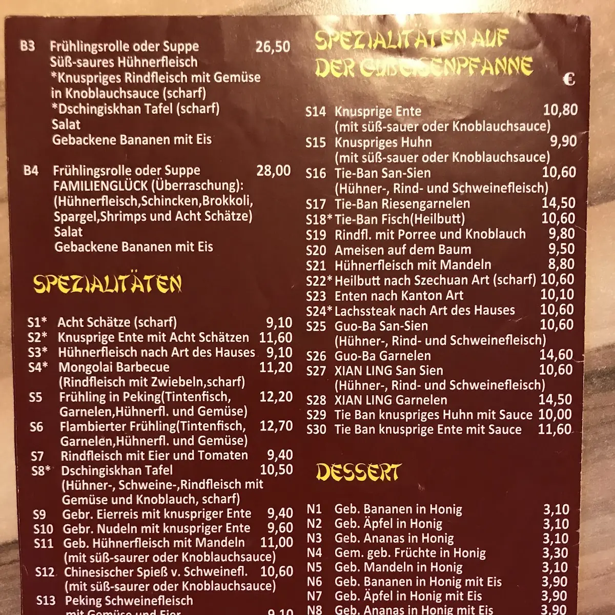 Speisekarte photo 4