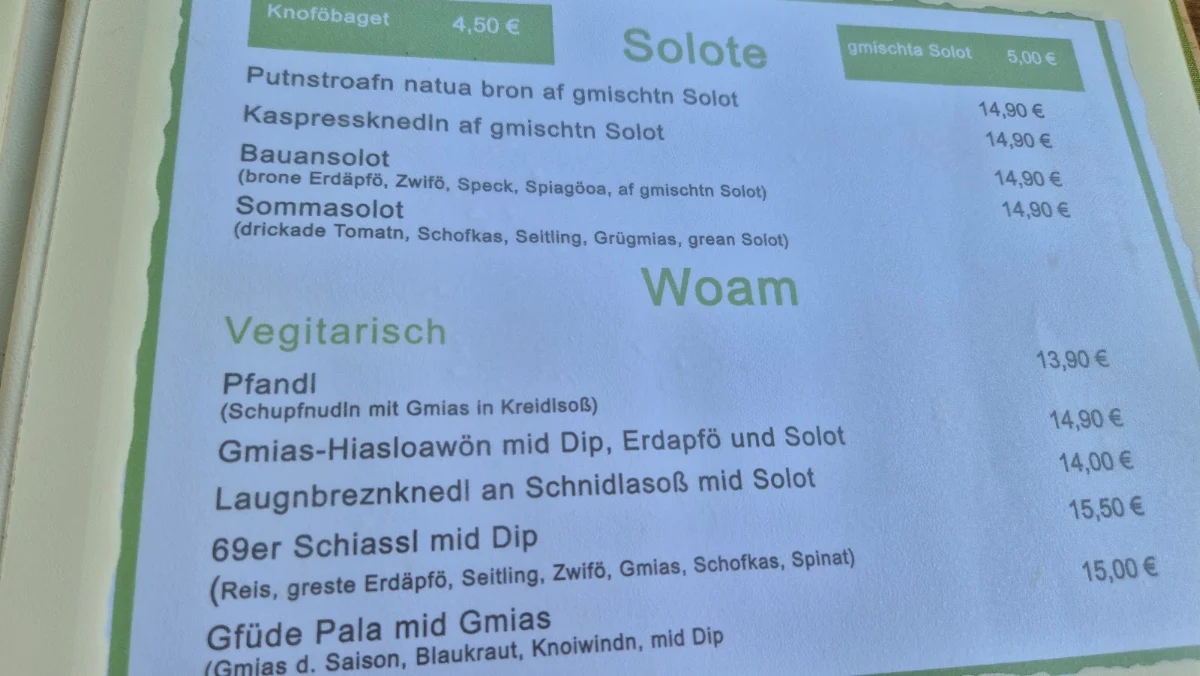 Speisekarte photo 1