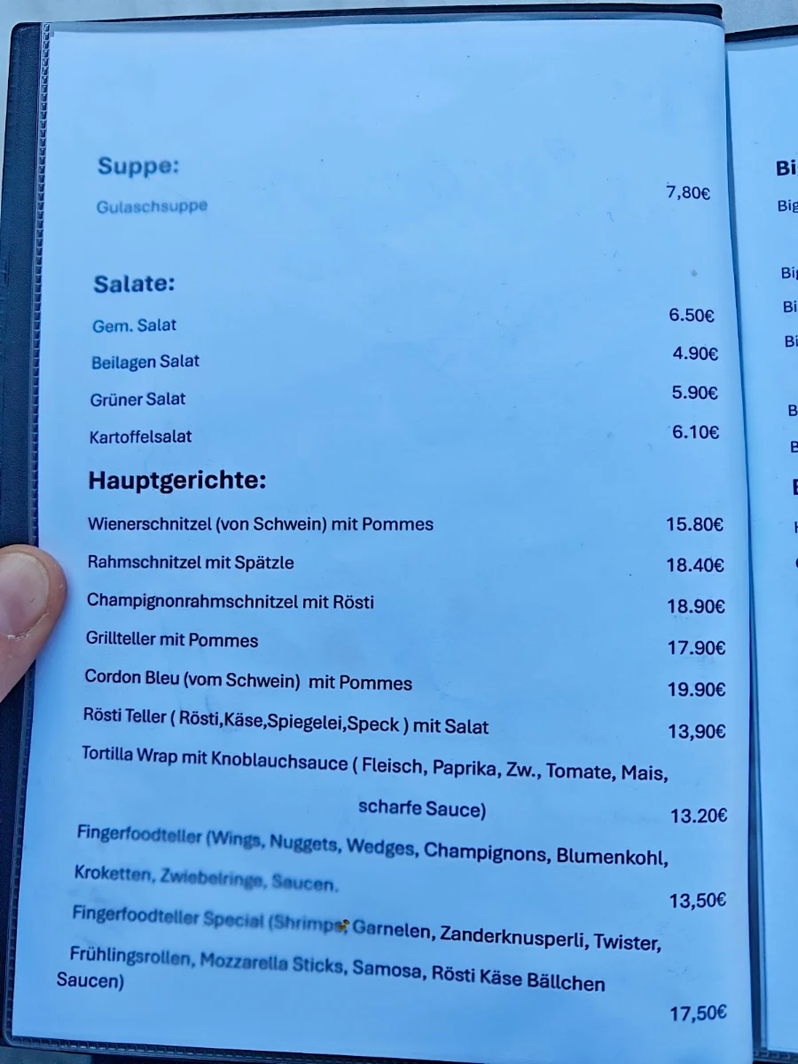 Speisekarte photo 3