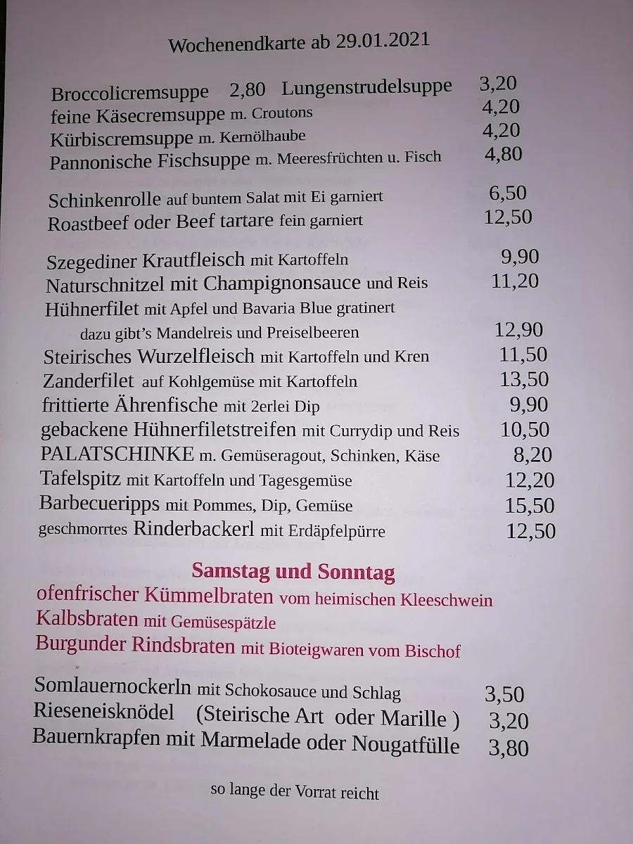 Speisekarte photo 2