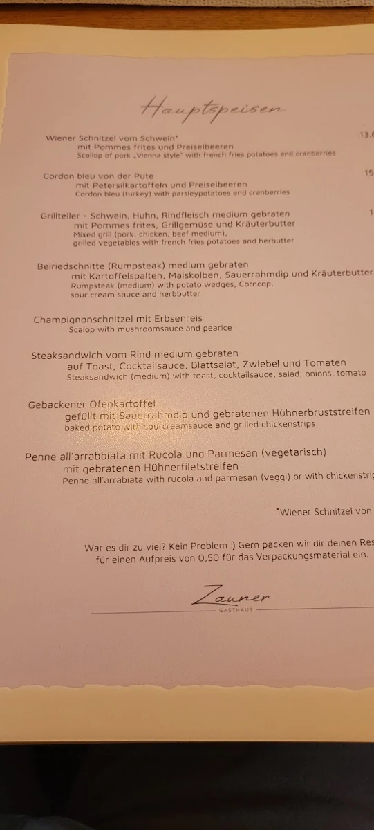 Speisekarte photo 2