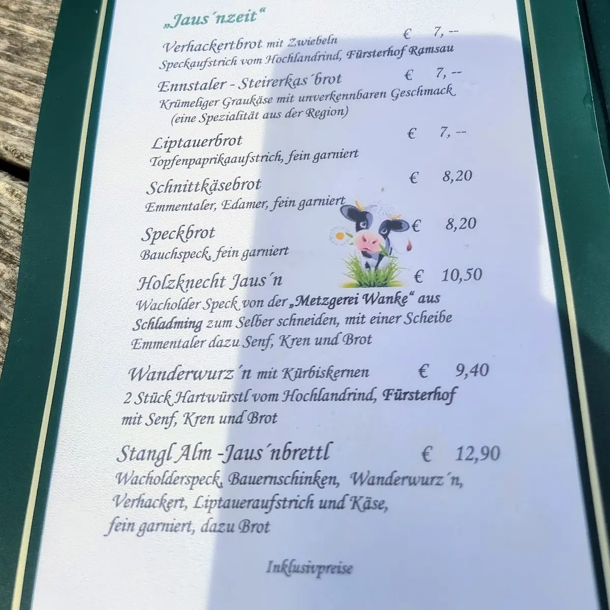 Speisekarte photo 2