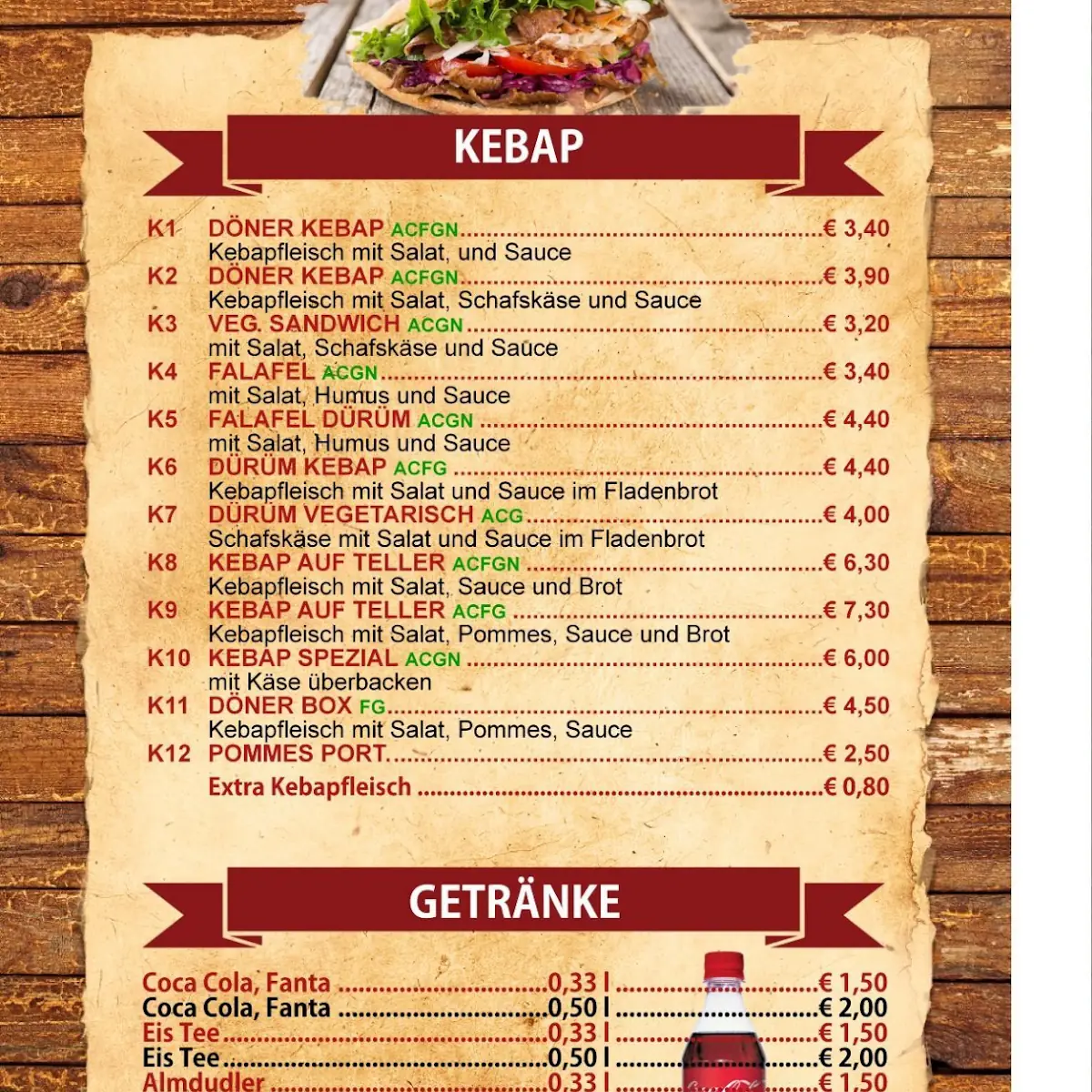 Speisekarte photo 3