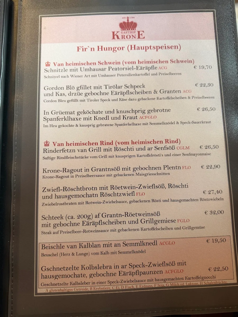 Speisekarte photo 1