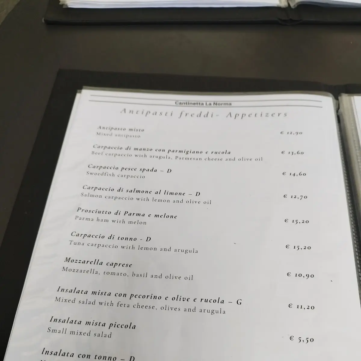 Speisekarte photo 2