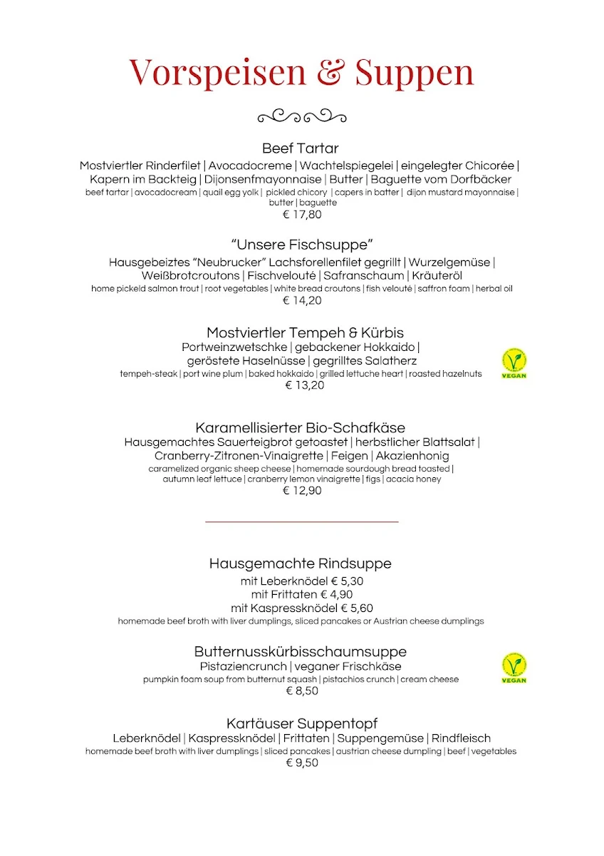 Speisekarte photo 2