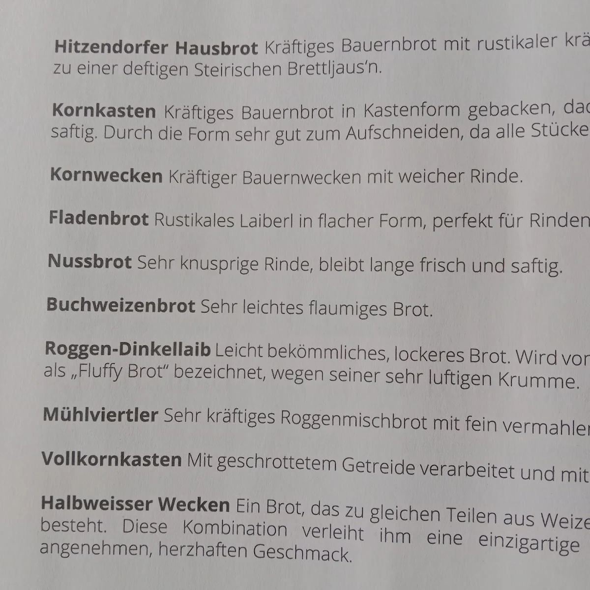 Speisekarte photo 1
