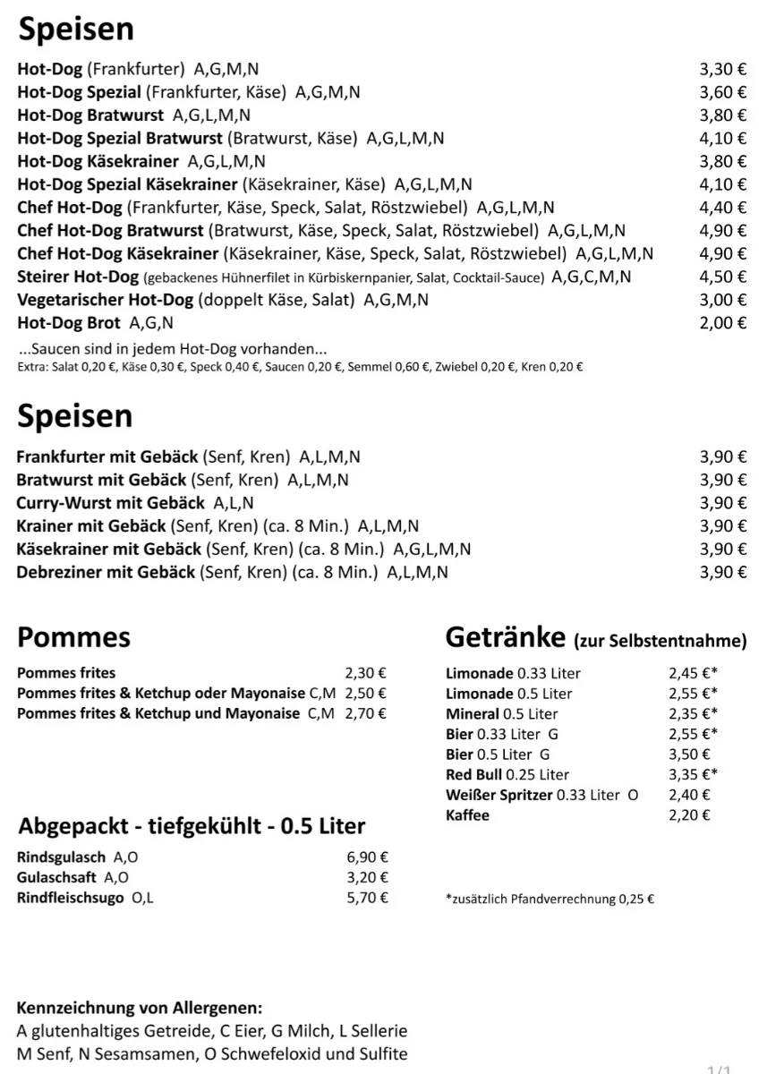 Speisekarte photo 1