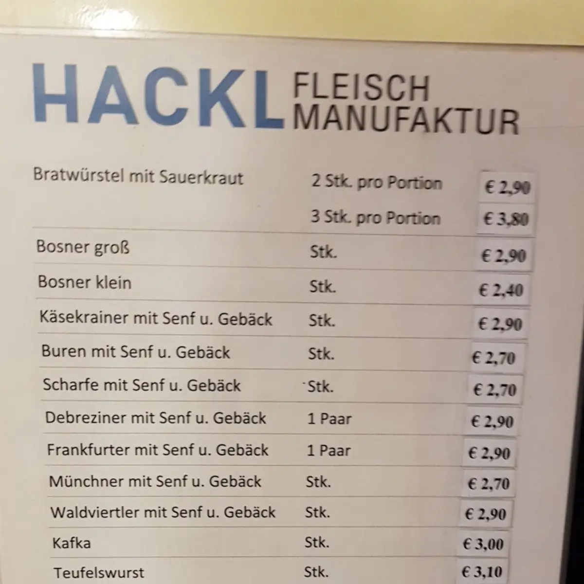 Speisekarte photo 1
