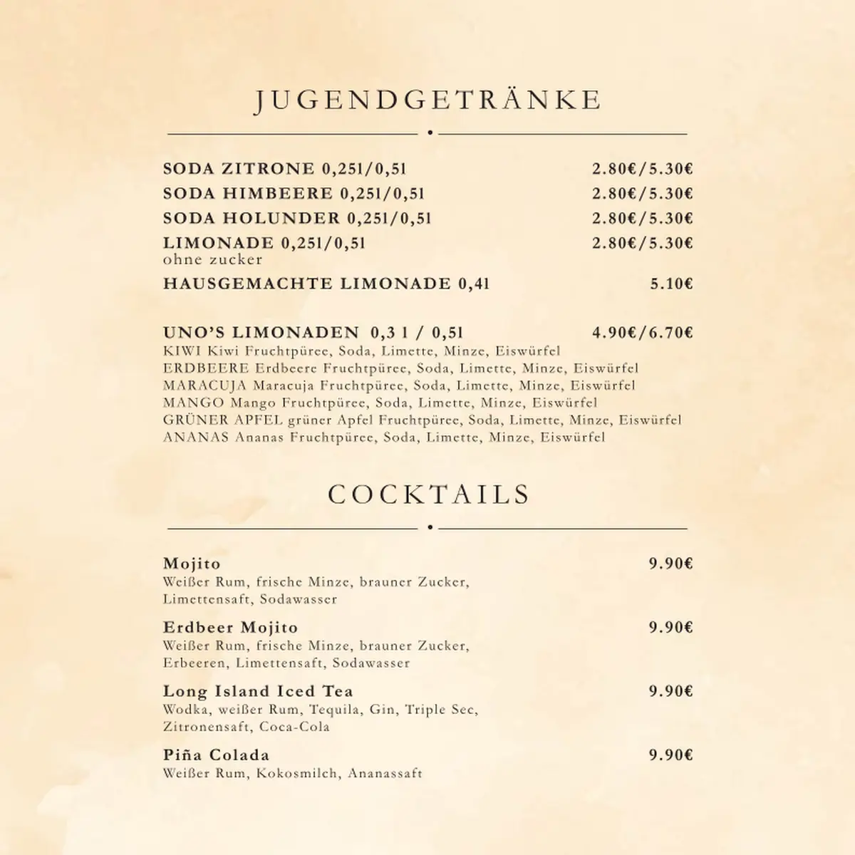Speisekarte photo 1