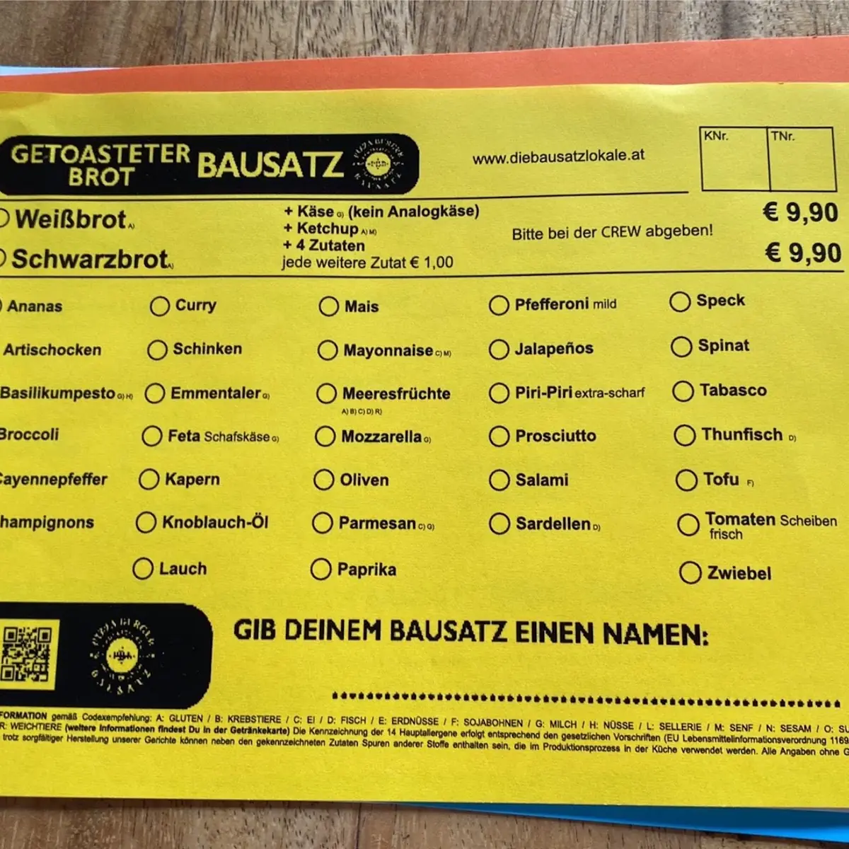 Speisekarte photo 2