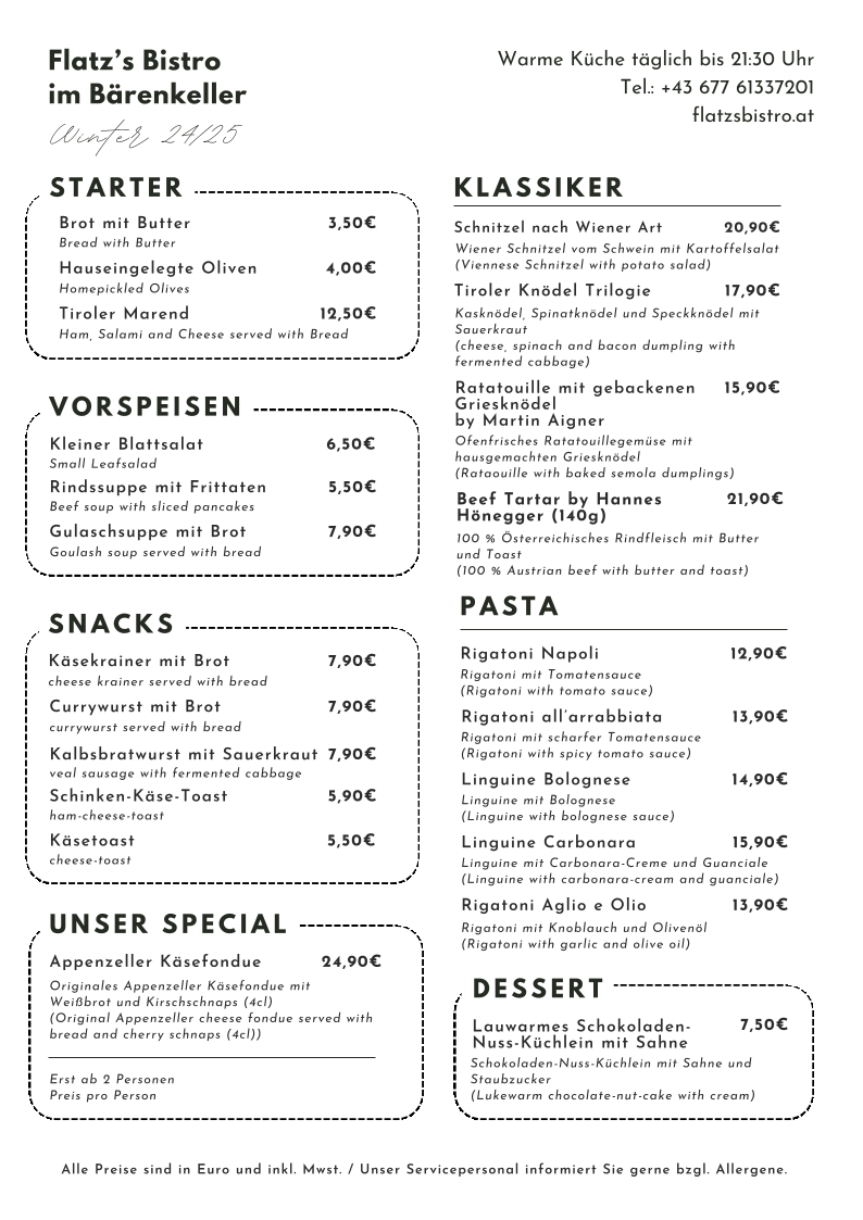 Speisekarte photo 1