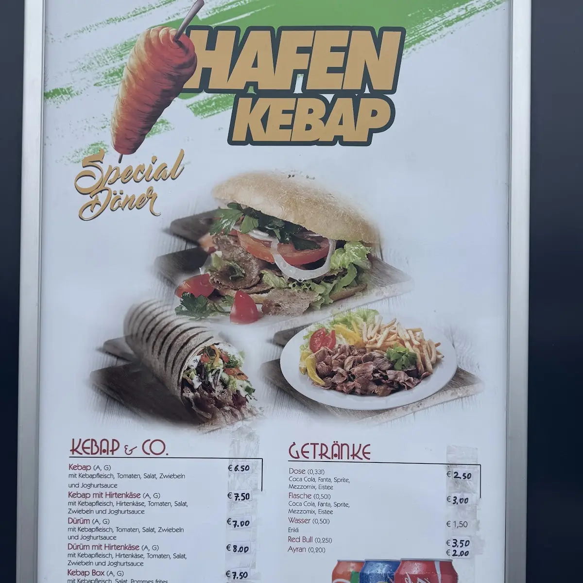 Speisekarte, Hafen Kebab