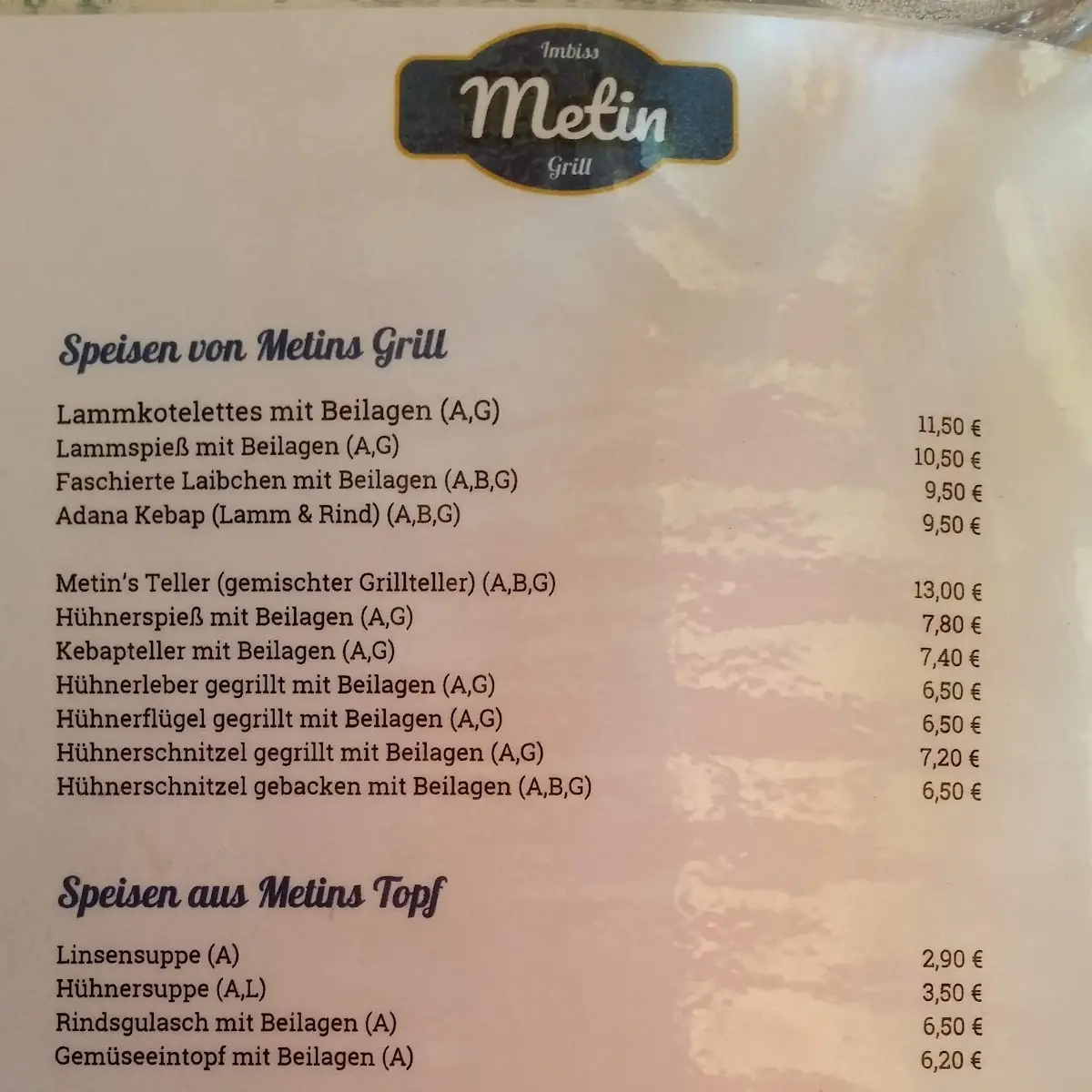 Speisekarte photo 1