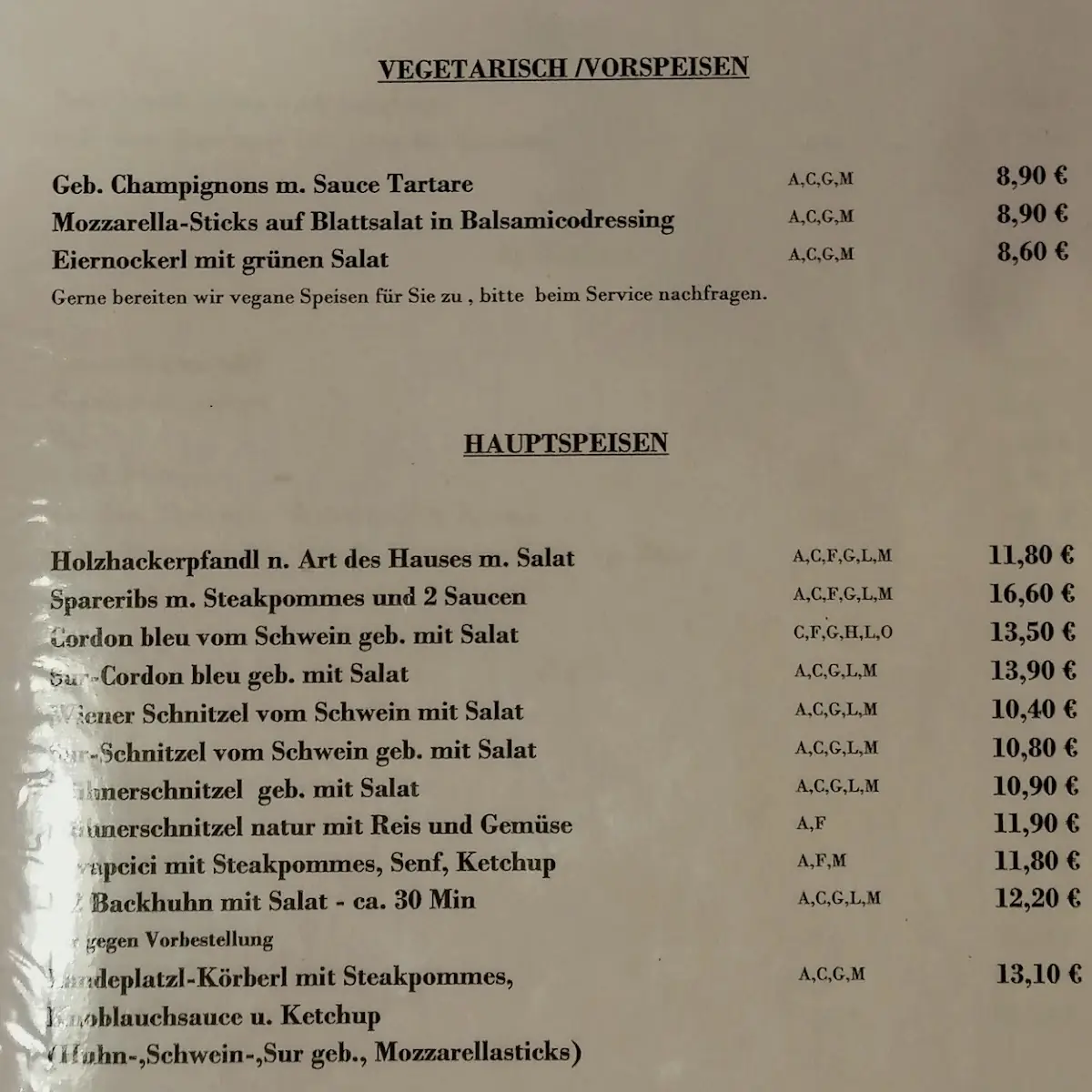 Speisekarte photo 5