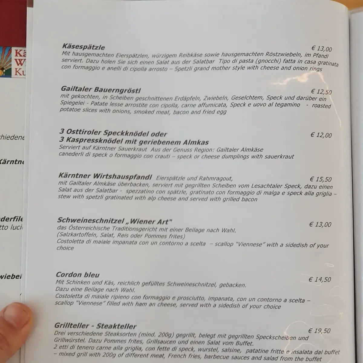 Speisekarte photo 6