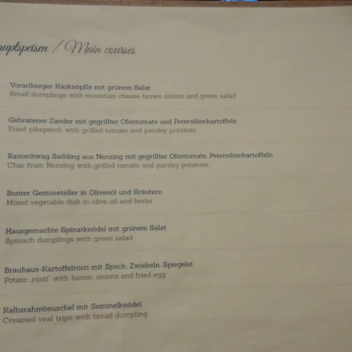 Speisekarte photo 6