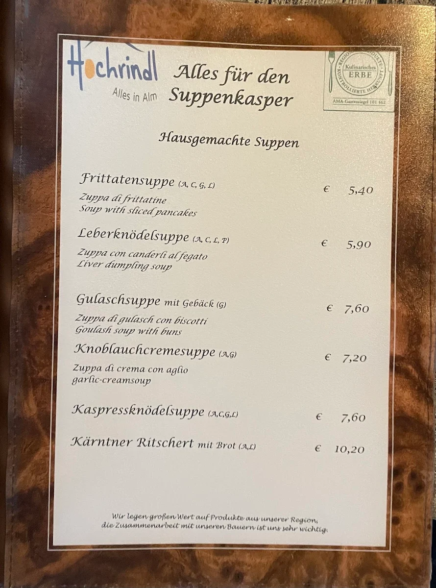 Speisekarte photo 1