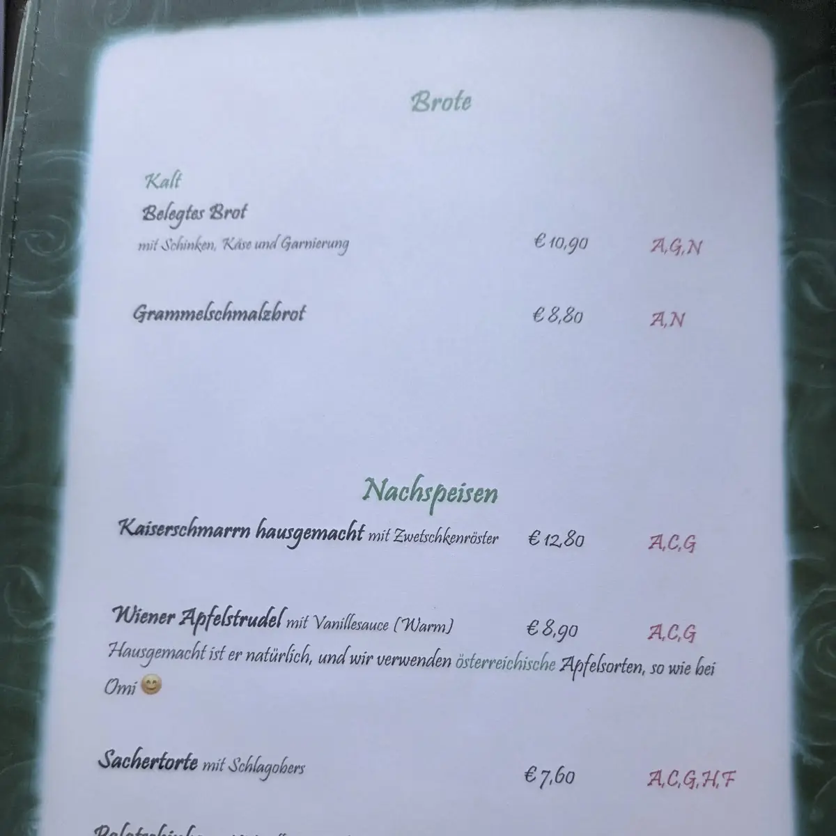 Speisekarte photo 5