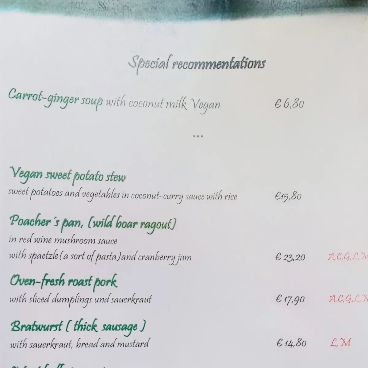 Speisekarte photo 6
