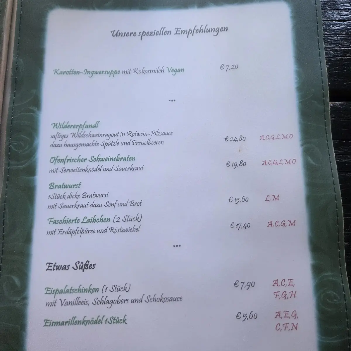 Speisekarte photo 7