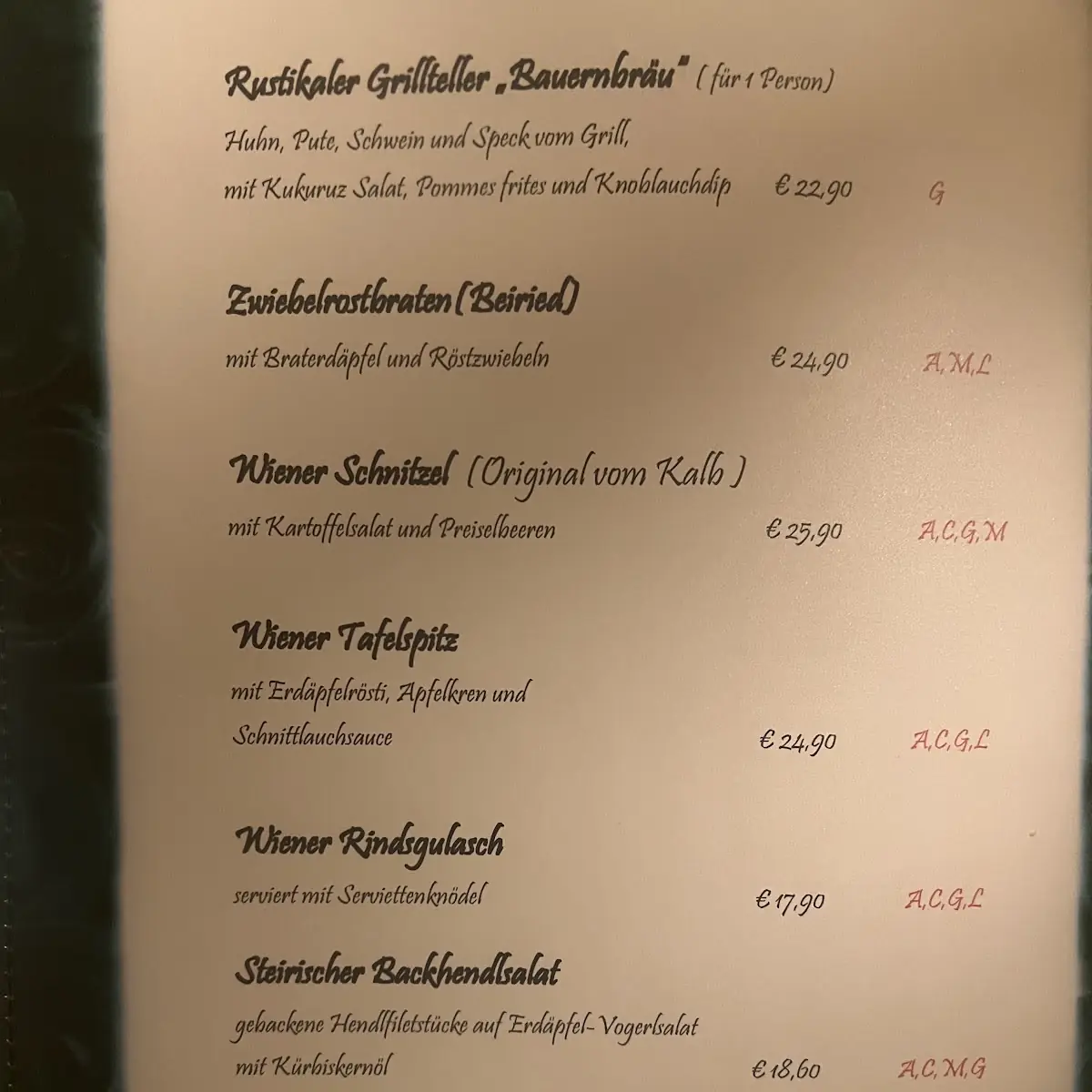 Speisekarte photo 8