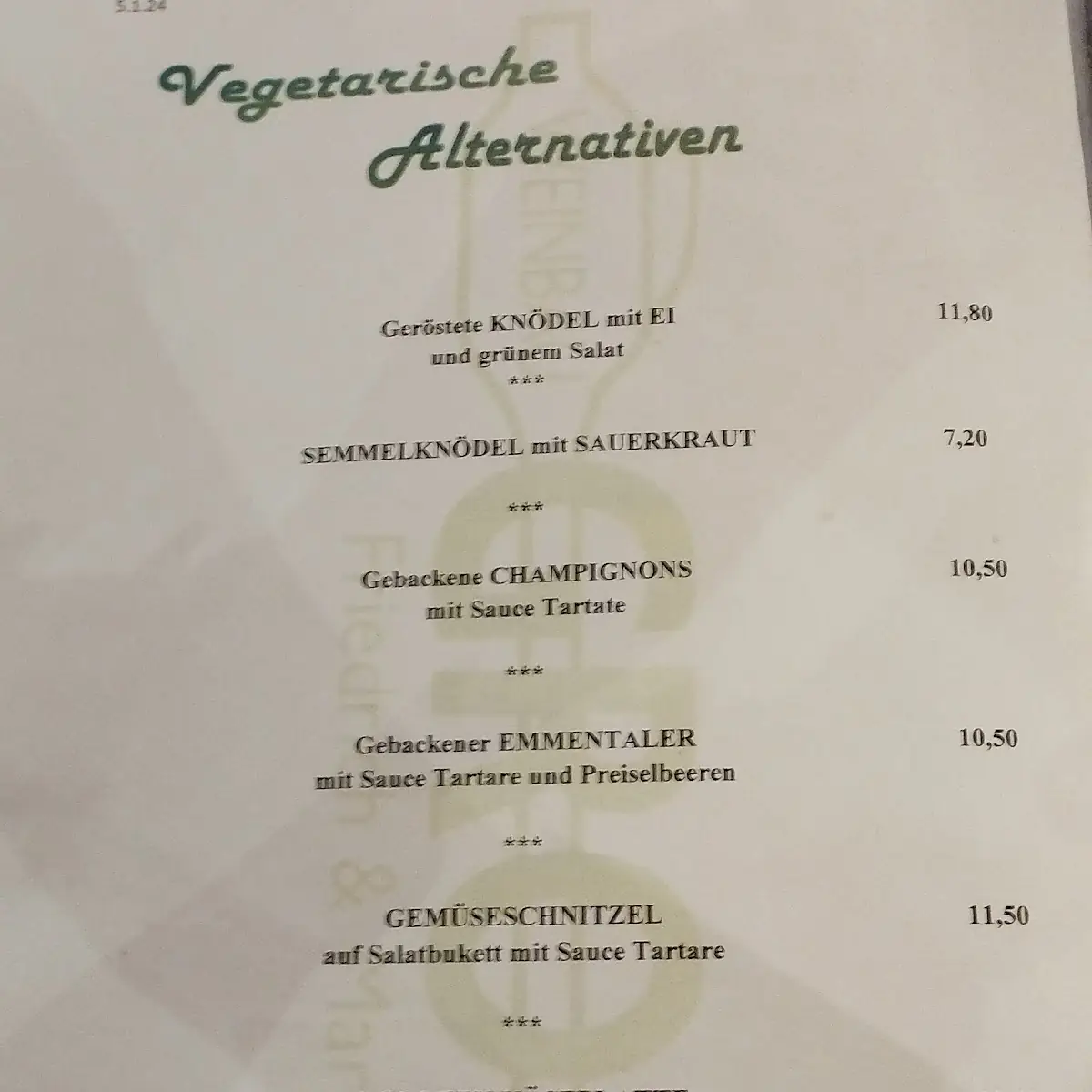 Speisekarte photo 1