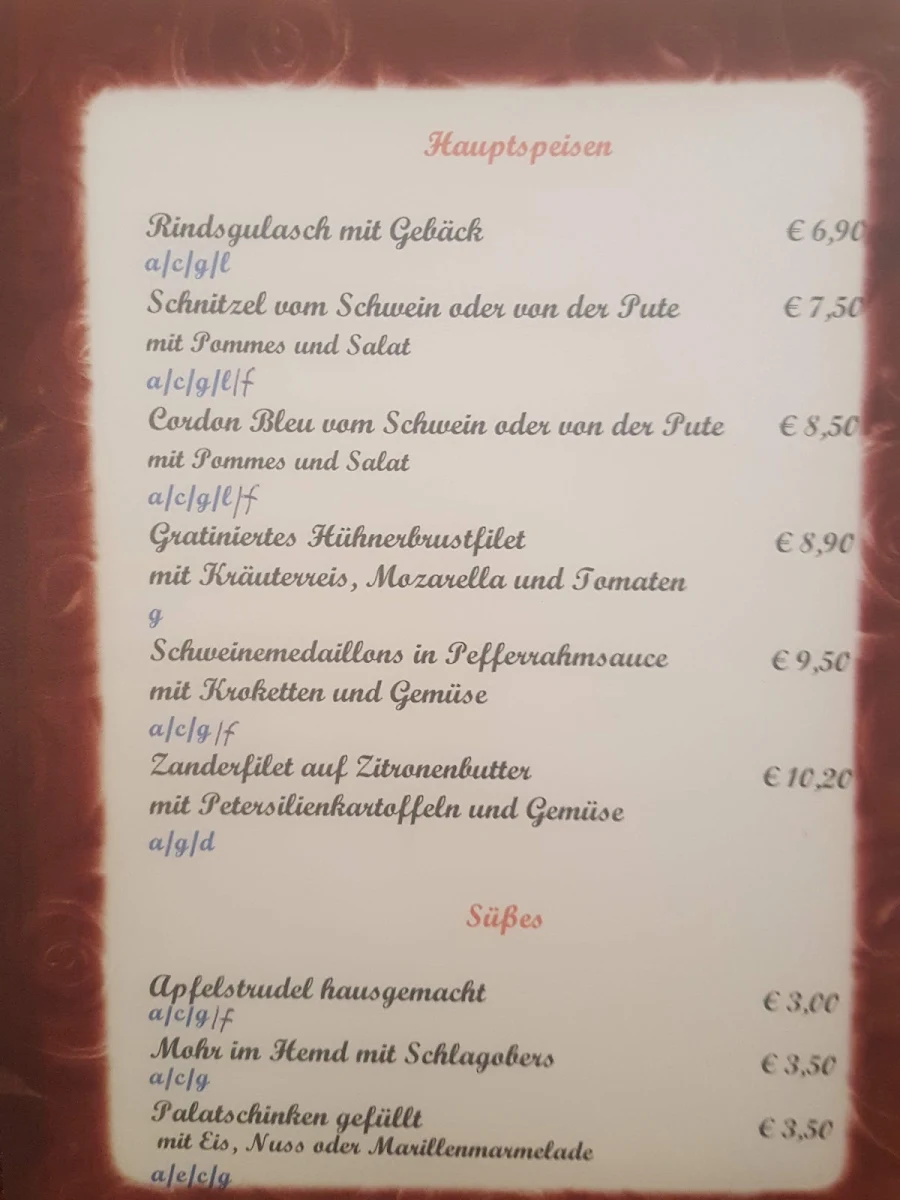 Speisekarte photo 2