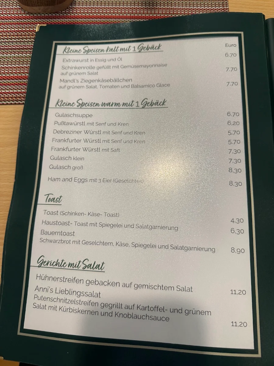 Speisekarte photo 1
