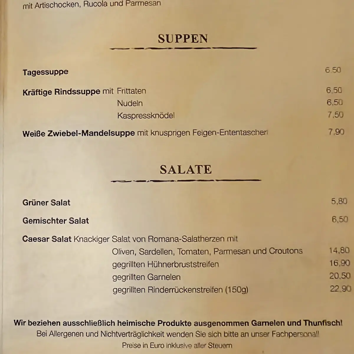 Speisekarte photo 1