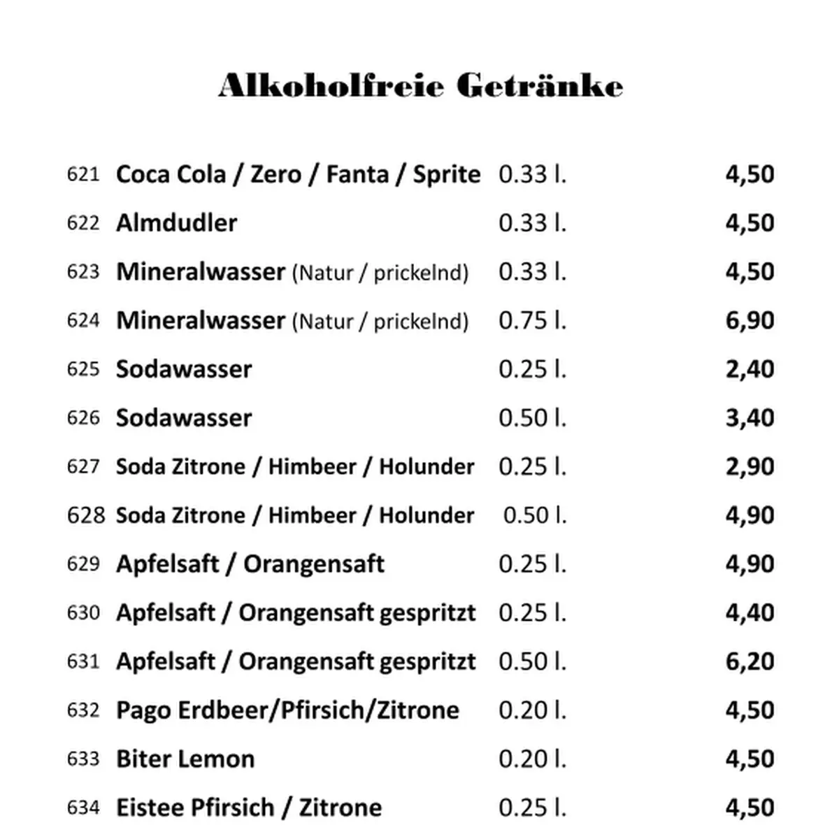 Speisekarte photo 4