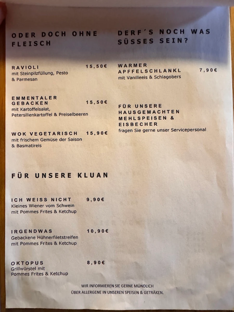Speisekarte photo 2