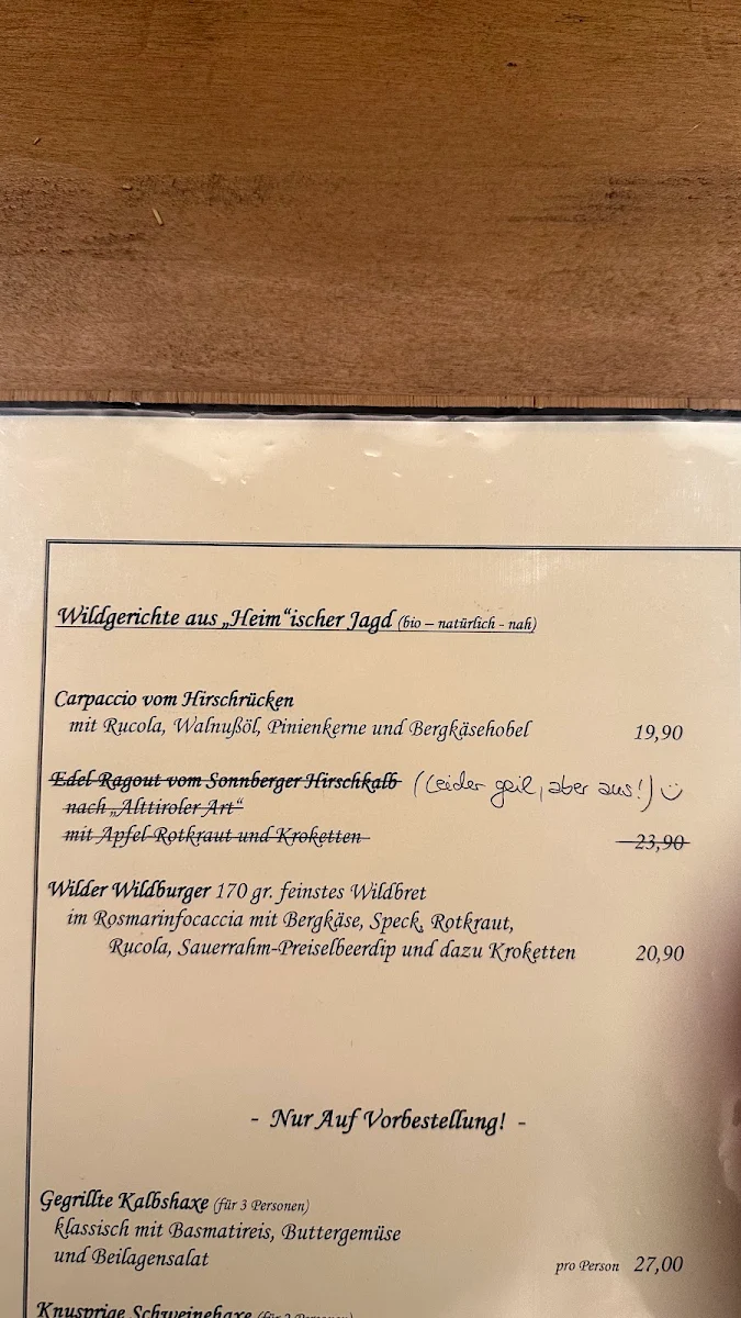 Speisekarte photo 1