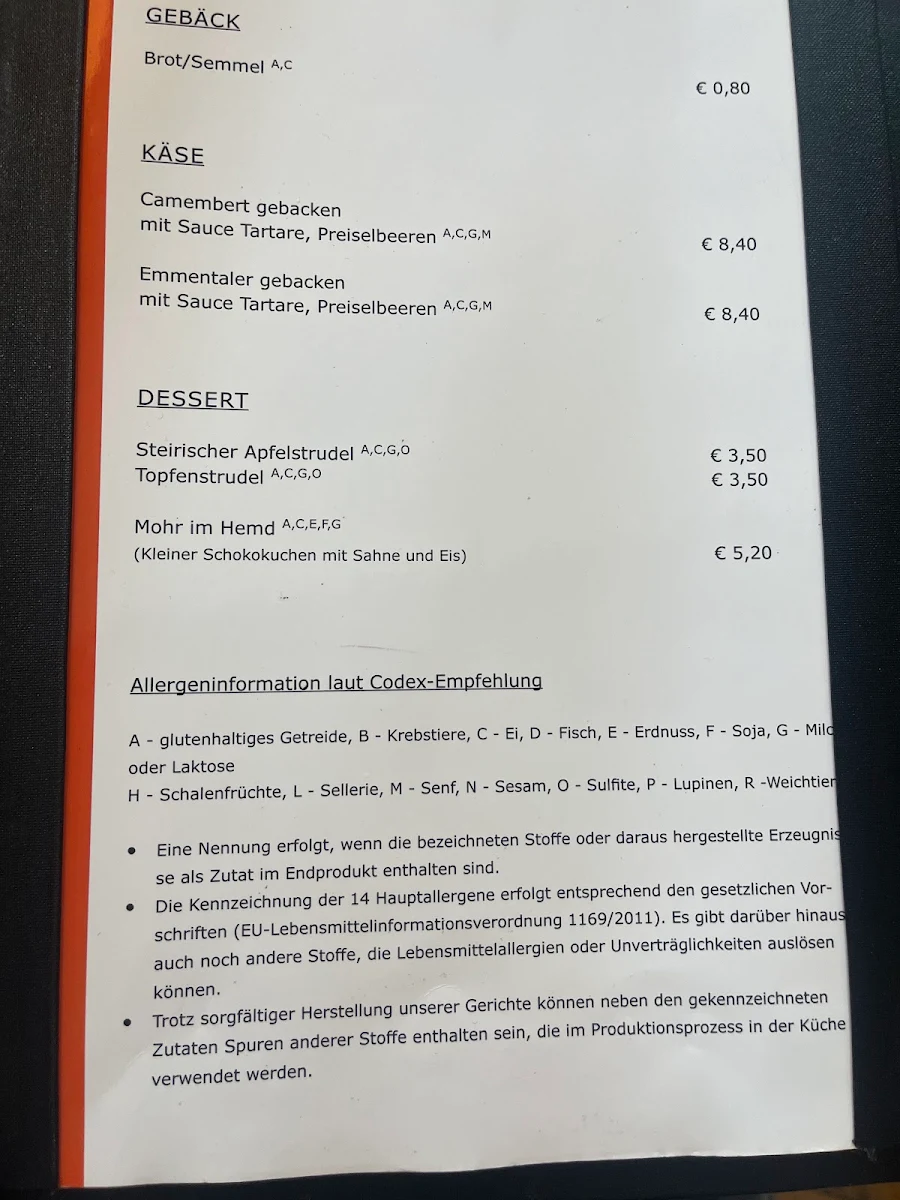 Speisekarte photo 1