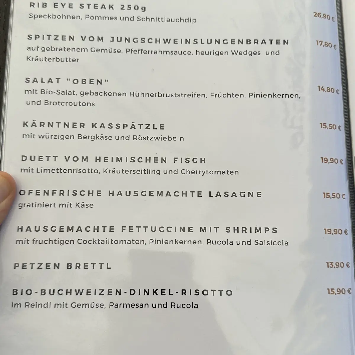 Speisekarte photo 1