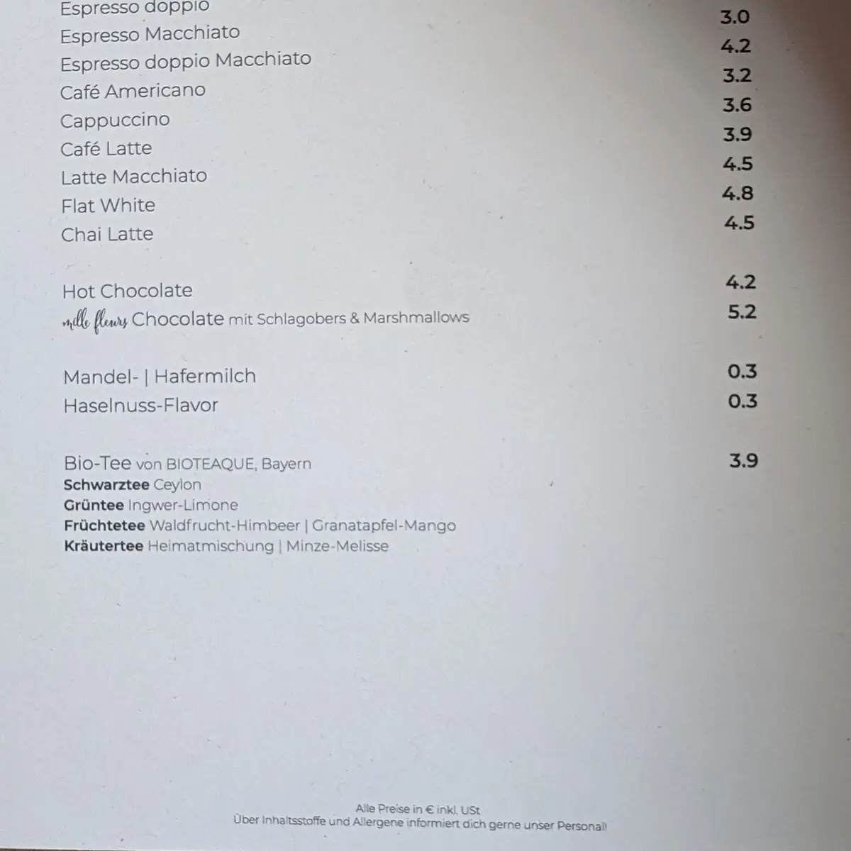 Speisekarte photo 1