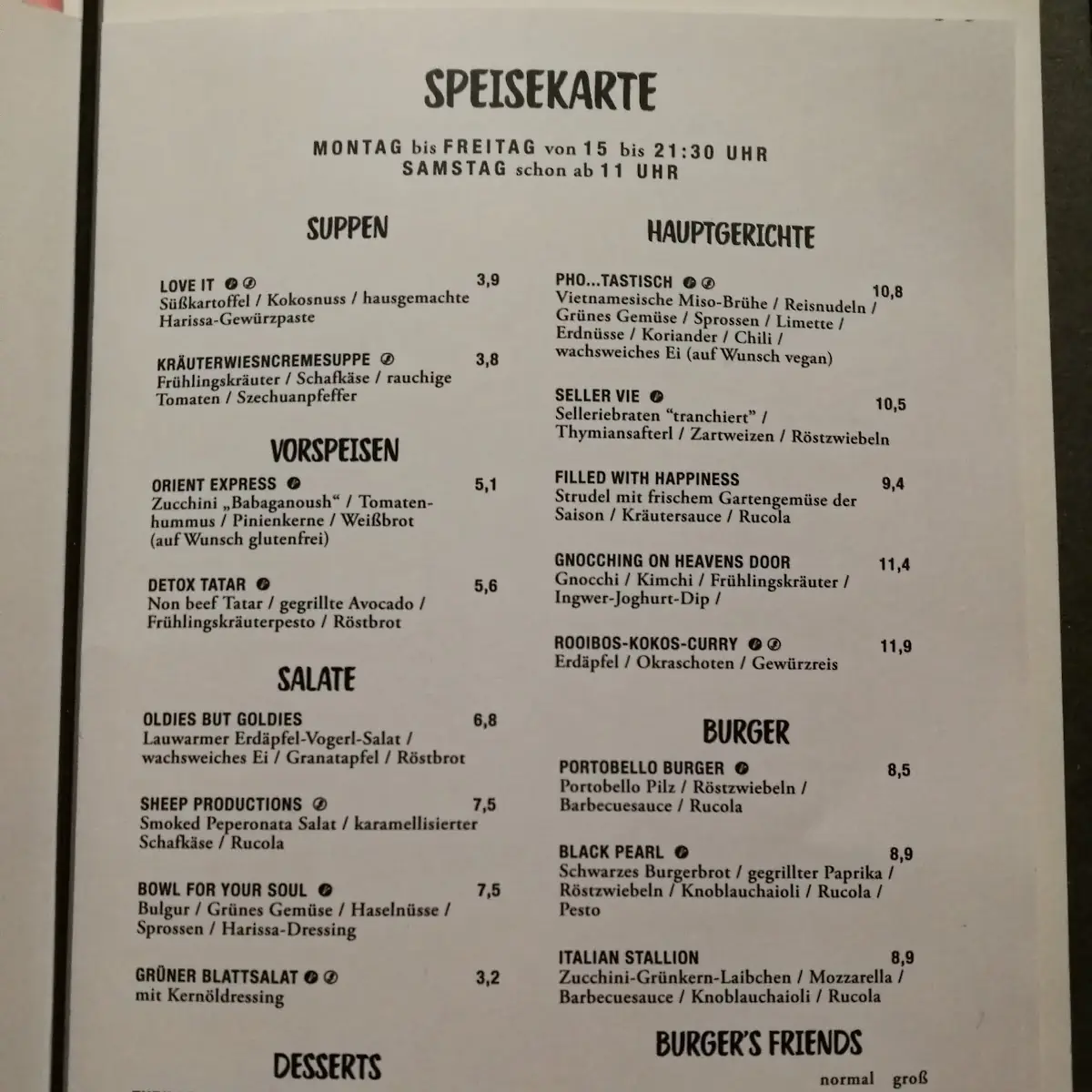 Speisekarte photo 2