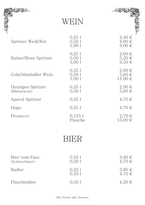 Speisekarte photo 1