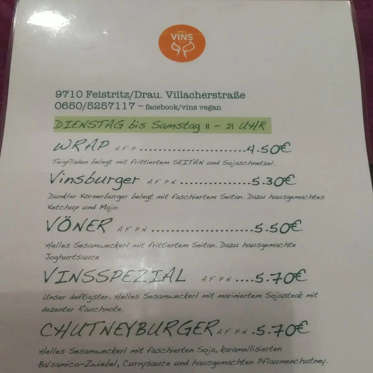Speisekarte photo 4