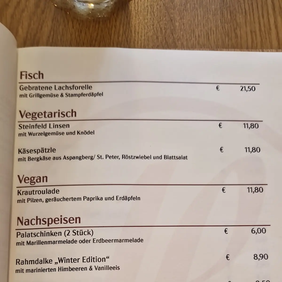 Speisekarte photo 2