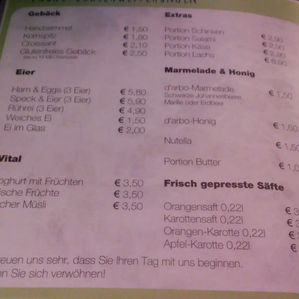 Speisekarte photo 2