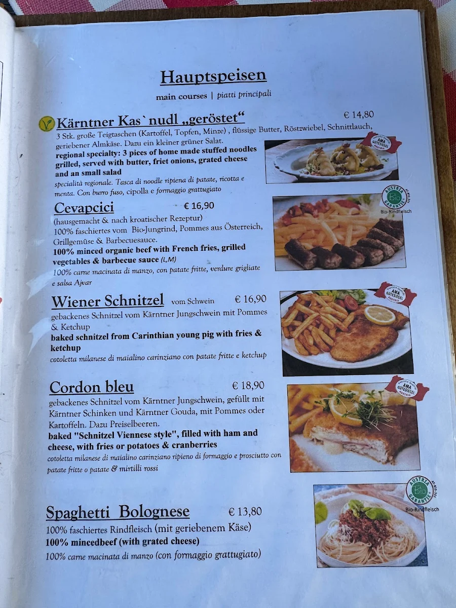 Speisekarte photo 1