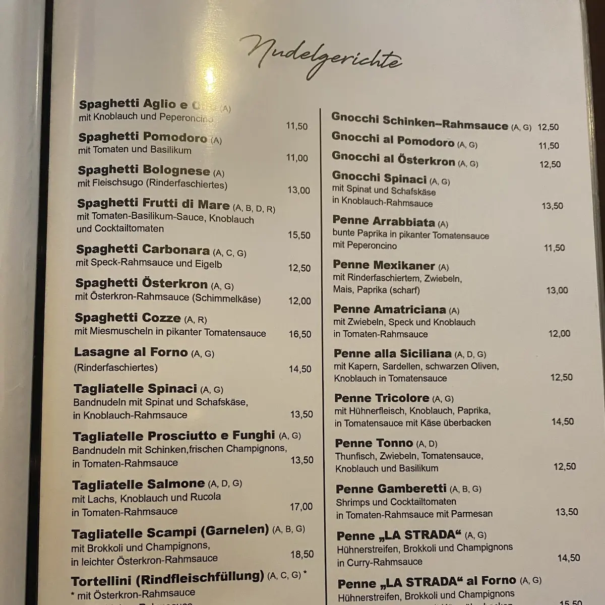 Speisekarte photo 1