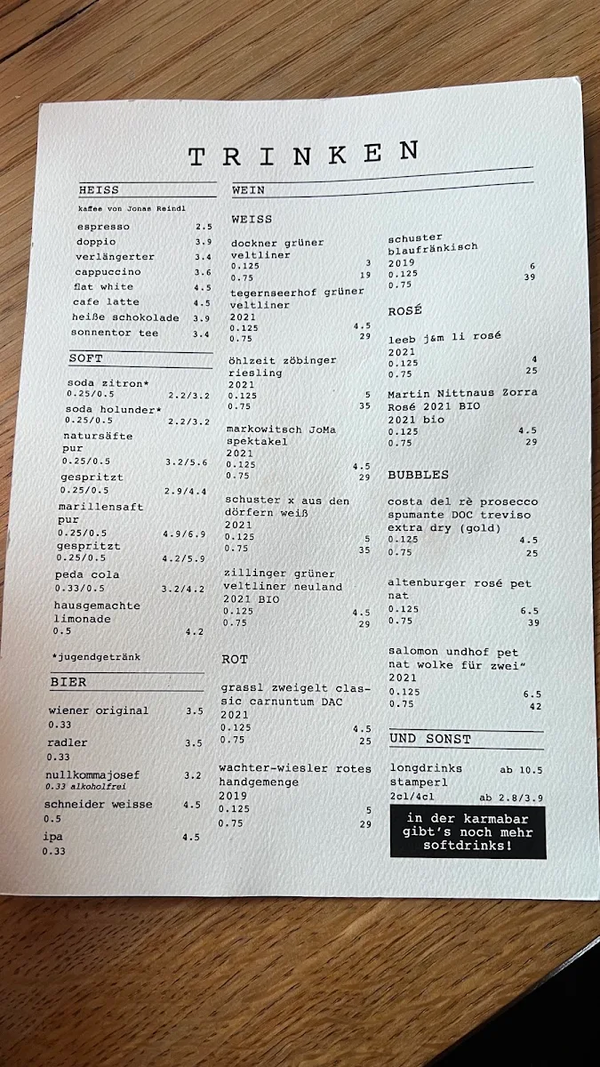 Speisekarte photo 1