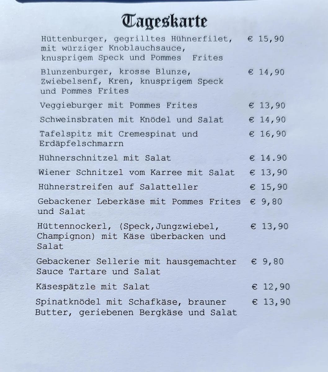 Speisekarte photo 1